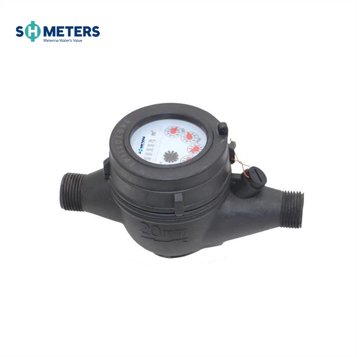 Plastic Multi-Jet Vane Wheel Dry-Dial Cold (hot) Water Meter For Portable Water